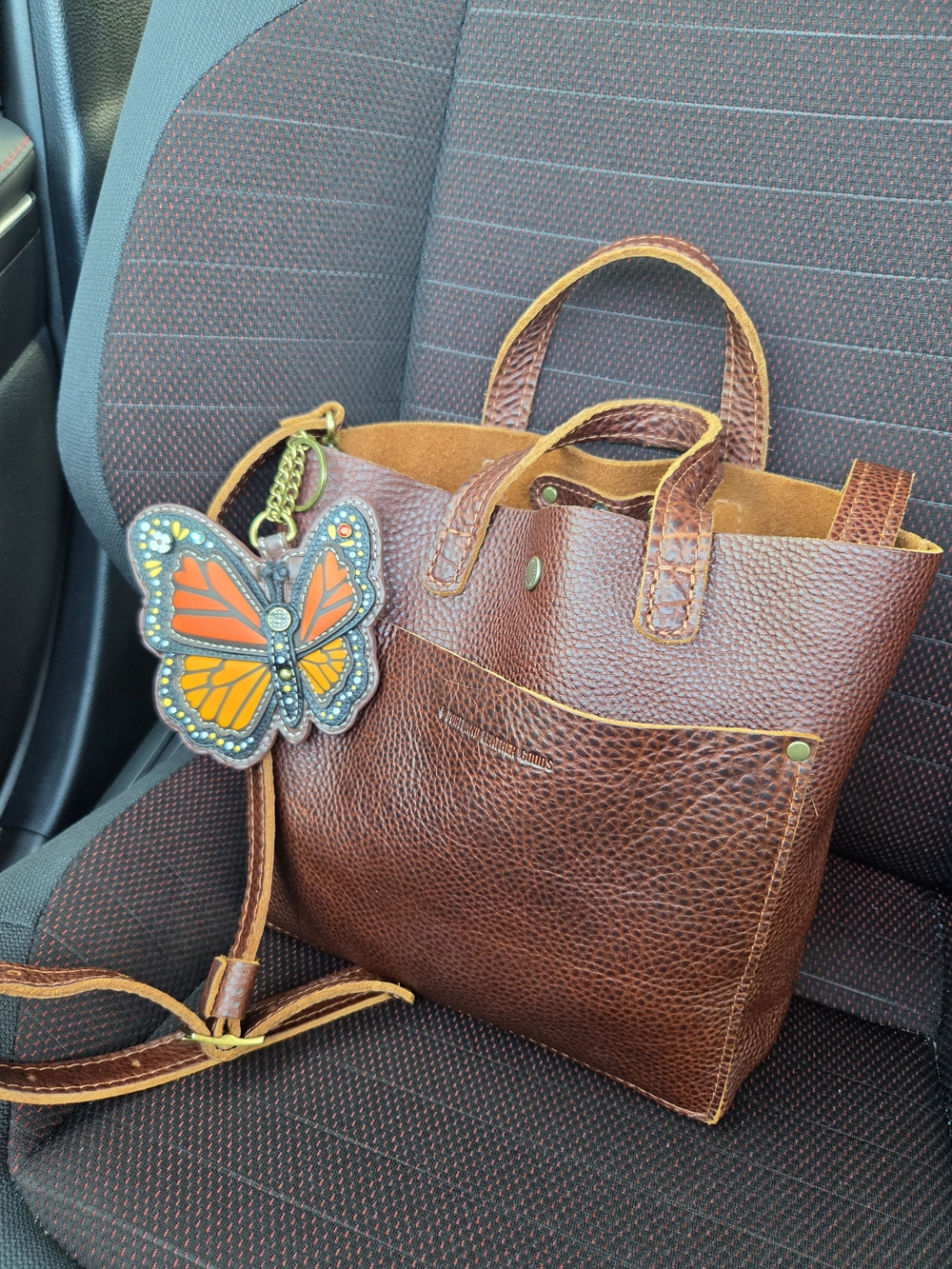 Portland Leather Nutmeg Leather Mini Tote Bag